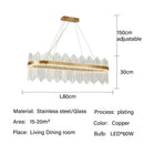 GobekUsa Glass Rod LED Pendant Chandelier: Elegant Lighting Fixture for Home Living Dining Bedroom Decor