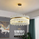 GobekUsa Glass Rod LED Pendant Chandelier: Elegant Lighting Fixture for Home Living Dining Bedroom Decor