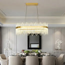 GobekUsa Glass Rod LED Pendant Chandelier: Elegant Lighting Fixture for Home Living Dining Bedroom Decor