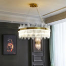 GobekUsa Glass Rod LED Pendant Chandelier: Elegant Lighting Fixture for Home Living Dining Bedroom Decor