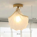 GobekUsa Glass Shade Ceiling Light - Modern Minimalist Balcony Decor
