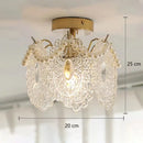 GobekUsa Glass Shade Ceiling Light - Modern Minimalist Balcony Decor