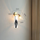 GobekUsa Glass Shade LED Wall Light with Pull Chain Switch - Plug-In Bedroom Lamp