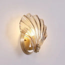 GobekUsa Glass Shell Led Wall Lamp: Modern Hall Sconce with Creative Lighting for Bedroom, Kitchen.