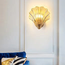 GobekUsa Glass Shell Led Wall Lamp: Modern Hall Sconce with Creative Lighting for Bedroom, Kitchen.