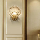 GobekUsa Glass Shell Led Wall Lamp: Modern Hall Sconce with Creative Lighting for Bedroom, Kitchen.