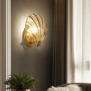 GobekUsa Glass Shell Led Wall Lamp: Modern Hall Sconce with Creative Lighting for Bedroom, Kitchen.
