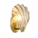 GobekUsa Glass Shell Led Wall Lamp: Modern Hall Sconce with Creative Lighting for Bedroom, Kitchen.