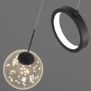 GobekUsa Glass Starry LED Pendant Lights for Nordic Bedroom Chandelier