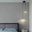 GobekUsa Glass Starry LED Pendant Lights for Nordic Bedroom Chandelier