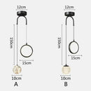GobekUsa Glass Starry LED Pendant Lights for Nordic Bedroom Chandelier