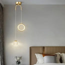 GobekUsa Glass Starry LED Pendant Lights for Nordic Bedroom Chandelier