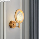 GobekUsa Modern Globe Wall Lamp with Clear Crystal and LED Light in Gold Finish
