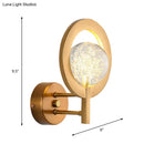 GobekUsa Modern Globe Wall Lamp with Clear Crystal and LED Light in Gold Finish