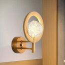 GobekUsa Modern Globe Wall Lamp with Clear Crystal and LED Light in Gold Finish