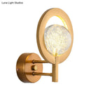 GobekUsa Modern Globe Wall Lamp with Clear Crystal and LED Light in Gold Finish