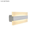 GobekUsa 9" Acrylic Rectangular LED Wall Lamp White Sconce Light for Bedroom