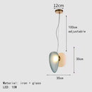 GobekUsa Glass Indoor Pendant Lights for Dining Room Kitchen Bar Shop