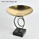 GobekUsa Gold Metal Fruit Bowl Tray for Modern Luxury Home Decor