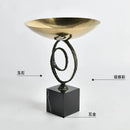 GobekUsa Gold Metal Fruit Bowl Tray for Modern Luxury Home Decor