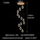 GobekUsa Heart LED Chandelier Modern Luxury Restaurant Villa Living Room