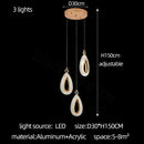 GobekUsa Heart LED Chandelier Modern Luxury Restaurant Villa Living Room