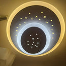 GobekUsa Modern LED Starry Flush Mount Wall Light in White: Triangle, Rhombus & Star Design for the Bedroom