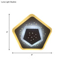 GobekUsa Modern LED Starry Flush Mount Wall Light in White: Triangle, Rhombus & Star Design for the Bedroom