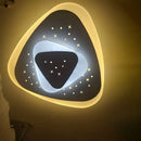 GobekUsa Modern LED Starry Flush Mount Wall Light in White: Triangle, Rhombus & Star Design for the Bedroom