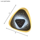 GobekUsa Modern LED Starry Flush Mount Wall Light in White: Triangle, Rhombus & Star Design for the Bedroom