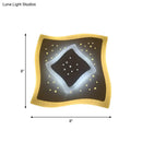GobekUsa Modern LED Starry Flush Mount Wall Light in White: Triangle, Rhombus & Star Design for the Bedroom