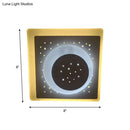GobekUsa Modern LED Starry Flush Mount Wall Light in White: Triangle, Rhombus & Star Design for the Bedroom