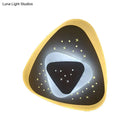 GobekUsa Modern LED Starry Flush Mount Wall Light in White: Triangle, Rhombus & Star Design for the Bedroom