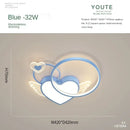 GobekUsa Heart Shape LED Ceiling Light for Girls Room, Bedroom, or Children's Room