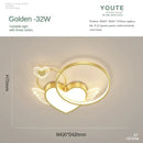 GobekUsa Heart Shape LED Ceiling Light for Girls Room, Bedroom, or Children's Room