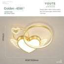 GobekUsa Heart Shape LED Ceiling Light for Girls Room, Bedroom, or Children's Room
