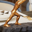 GobekUsa Hercules Figurines Wine Rack: Modern Resin Desktop Organizer & Book Stand