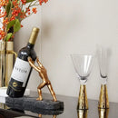 GobekUsa Hercules Figurines Wine Rack: Modern Resin Desktop Organizer & Book Stand