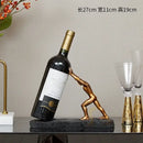 GobekUsa Hercules Figurines Wine Rack: Modern Resin Desktop Organizer & Book Stand
