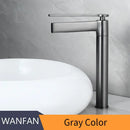GobekUsa Brass Deck Mounted Basin Faucet Single Handle Hot Cold Mixer for Bathroom Sink