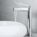 GobekUsa Brass Deck Mounted Basin Faucet Single Handle Hot Cold Mixer for Bathroom Sink