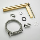 GobekUsa Brass Deck Mounted Basin Faucet Single Handle Hot Cold Mixer for Bathroom Sink