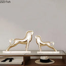 GobekUsa Horse Resin Sculpture Modern Desk Decoration Ornaments Room Decor Aesthetics