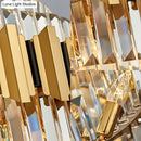 GobekUsa Contemporary Crystal Gold Pendant Light - 39" Wide 7-Tiered Icicle Chandelier, 16-Light - Perfect for Table