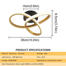 GobekUsa Acrylic LED Chandelier Pendant Light Minimalist Ceiling Lamp for Modern Decor