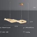 GobekUsa Crystal LED Pendant Chandeliers for Luxury Living Room Decor