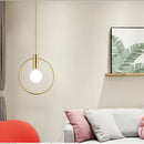 GobekUsa Ins Wind Single Head Pendant Light - Bedroom Dinning Bar Porch Hanging Lamp