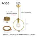 GobekUsa Ins Wind Single Head Pendant Light - Bedroom Dinning Bar Porch Hanging Lamp