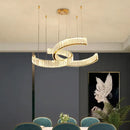 GobekUsa Crystal LED Pendant Lights Remote Control Dimmable Suspension Lamp