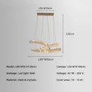 GobekUsa Crystal LED Pendant Lights Remote Control Dimmable Suspension Lamp